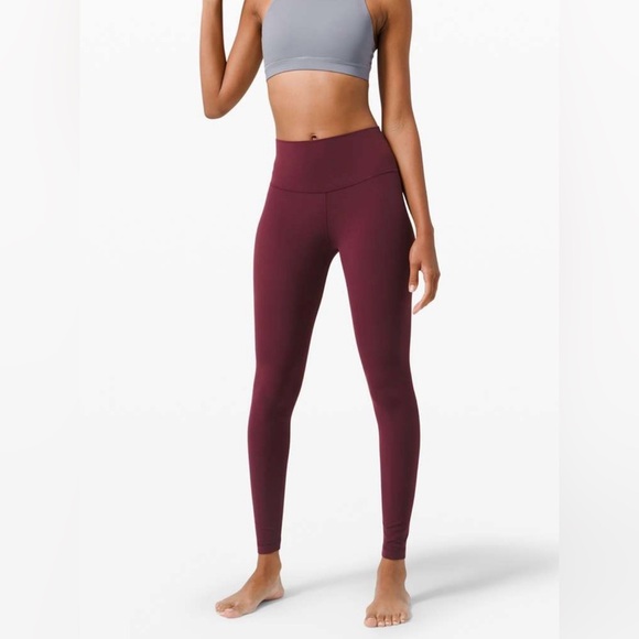 Lululemon Athletica High Rise Align 28” Cassis Colored Leggings W5CTES SIZE 0 - Picture 2 of 10